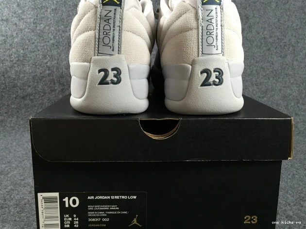 Rep 12 Grey Air Jordan Low 308317-002 Suede 0617